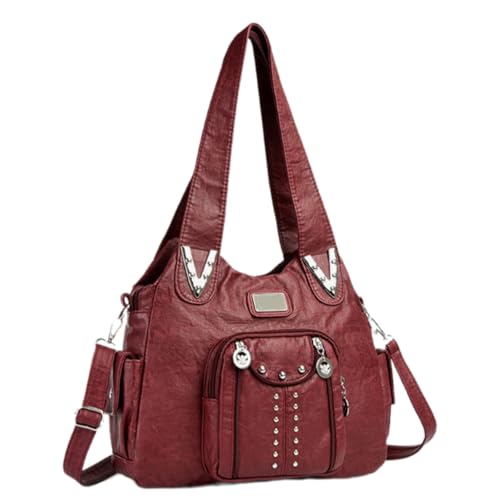 Xanorrg Praktische Einzelschulter Cross Body Tasche PU Leder Achselhöhlenbeutel Mit Verstellbarem Riemen Für Studenten Und Profis Weiche PU Lederhandtasche von Xanorrg