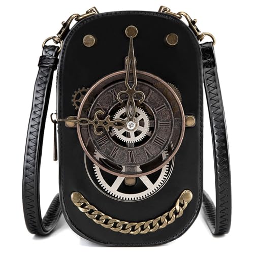 Xanorrg Punkleder Crossbody Tasche Für Frauen Kleine Umhängetaschen Kostümhandtasche Mit Verstellbarem Riemen Für Reisen Und Tägliche Retro Mode Tasche Verwenden von Xanorrg