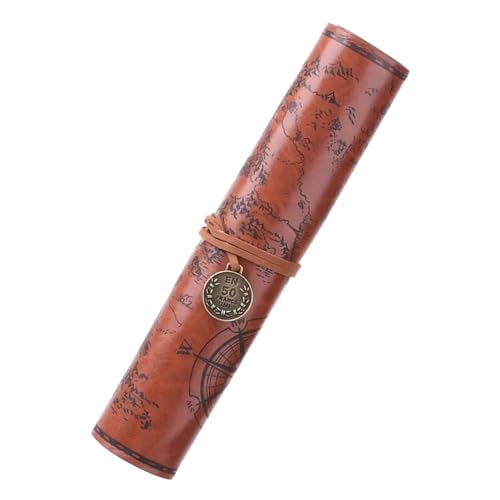 Xanorrg Retro Lederstifte Mehrkompartimentstift & Pinselkoffer Für Reisebereiche Essentials Reisestiftbeutel von Xanorrg