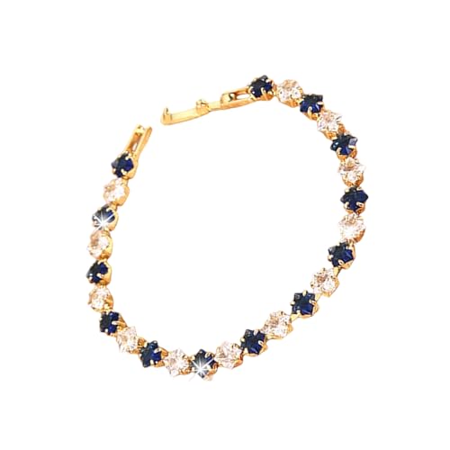 Xanorrg Runde Geschnittene Kubische Zirkonia Tenniskette Armband Einstellbares Handchain Trendy Streetwear Handgelenk Accessoire Für Männer Und Frauen Leichter Square Zirkonia Mode Schmuck von Xanorrg