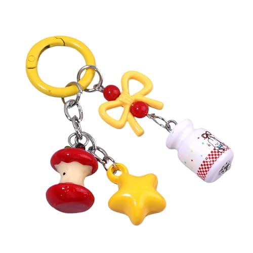 Xanorrg Schöne Bögen Pilzschlüsselkette Für Frauen Auto Ringe Accessoires Ästhetische Tasche Für Mädchen Geschenke Ästhetische Schlüsselbundzubehör von Xanorrg