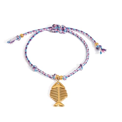 Xanorrg SeaShells Seesterne Dekoriertes Gewebtes Armband Leichtes Design Handgelenk Kette Ideal Für Strandpartys Reisen Accessoires Marineschmuck Für Frauen von Xanorrg