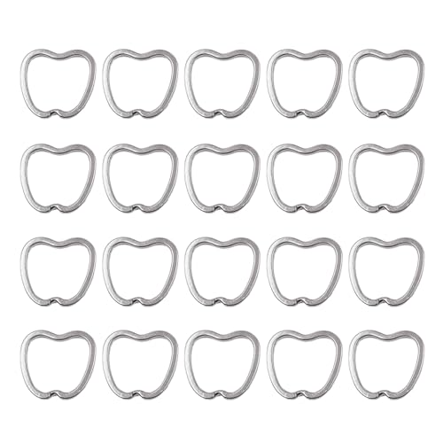 Xanorrg Set Von 20 Schlüsselbundringen Stilvoller Unregelmäßiger Schlüssel Silbermetallkette Für Handwerksschlüsselringe Die Silbermetallkettenringe Machen von Xanorrg
