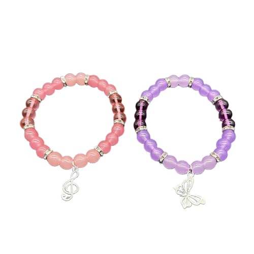 Xanorrg Set Von Paar Perlen Armbändern Besten Passende Praktische Praktische Magnetische Saugschnalle Handschnitte Für Tägliche Party Magnetverschluss Für Männer Frauen von Xanorrg
