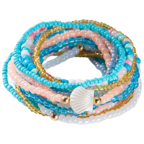 Xanorrg Stapelbares Säuget Perlenarmband Geflochten von Xanorrg