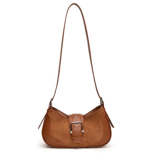 Xanorrg Stilvolle Achselgrundstück Für Frauen Geräumige Innenausstattung Praktische Schulter Crossbod Taschen Mode PU Leder Handtasche Frauenhandtasche von Xanorrg