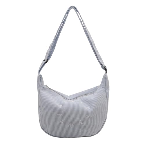 Xanorrg Stilvolle Cord Umhängetasche Für Frauen Weicher Bequemer Stoff Mit Reißverschluss Crossbody Geldbörsen Mode Accessoire Damen Casual Satchel von Xanorrg