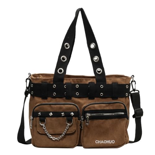 Xanorrg Stilvolle Crossbody Tasche Für Frauen Top Einfache Messenger Nieten Handtasche Große Kapazität Schulter Große Kapazität Schulter Für Frau Nieten Handtasche Stilvolle Kreuzkörper von Xanorrg