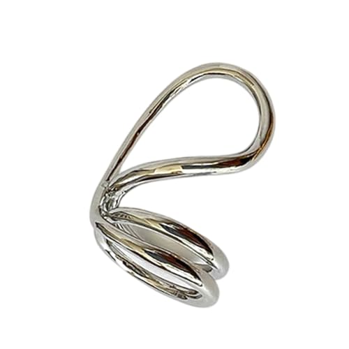 Xanorrg Stilvolle Doppellinie Abstrakte Ringe Elegante Einzigartige Schmuckkünstlerische Metalltextur Für Haltbarkeit Zeitgenössische Schmuckringe Geeignet von Xanorrg