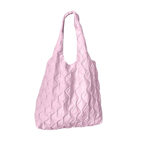 Xanorrg Stilvolle Faltenhandtasche Großkapazität Umhängetaschen Einkaufstaschen Freier Außentasche Für Strand Und Tägliche Nutzung Modeblasenhandtasche von Xanorrg