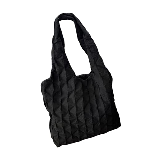 Xanorrg Stilvolle Faltenhandtasche Großkapazität Umhängetaschen Einkaufstaschen Freier Außentasche Für Strand Und Tägliche Nutzung Modeblasenhandtasche von Xanorrg