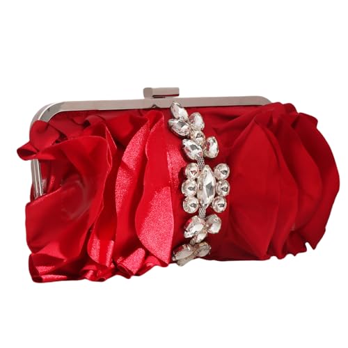 Xanorrg Stilvolle Handheld Tasche Mit Strasssteinen Kette Mode Abend Geldbeutel Für Hochzeitsgäste Und Abendessen Hochzeitszubehör von Xanorrg