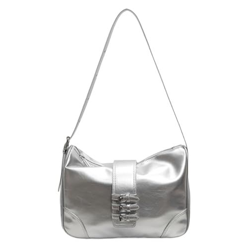 Xanorrg Stilvoller Retro Unterarm Tasche Für Frauen Umhängetaschen Mit Verstellbarem Gurt Crossbody Satchel PU Leder Handtasche PU Handtasche von Xanorrg