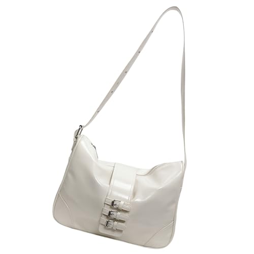 Xanorrg Stilvoller Retro Unterarm Tasche Für Frauen Umhängetaschen Mit Verstellbarem Gurt Crossbody Satchel PU Leder Handtasche PU Handtasche von Xanorrg