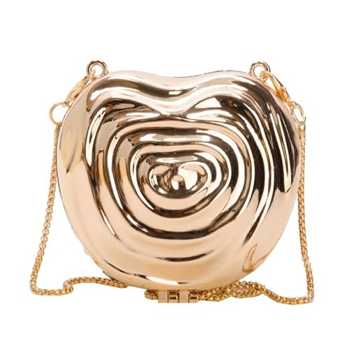 Xanorrg Stylische Herzformhandtasche Mit Acryl Abendbeutel Schulter Crossbody Geldbörse Ein Raffiniertes Accessoire Für Party Goers Modeaccessoire von Xanorrg