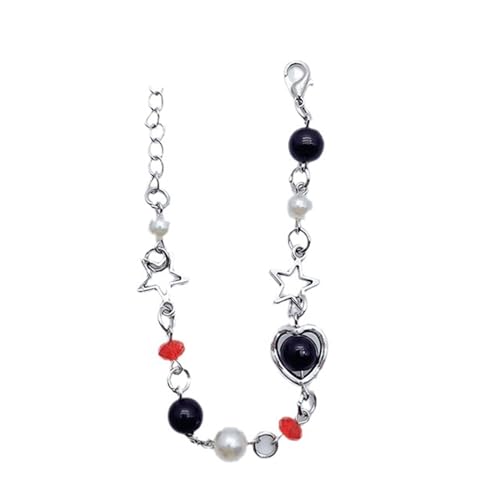 Xanorrg Stylische Verstellbare Länge Armband Y2K Perlen Spleißarmbänder Elegantes Handgelenkschmuck Legierungsmaterial Für Die Verstellbare Länge Von Mädchen von Xanorrg