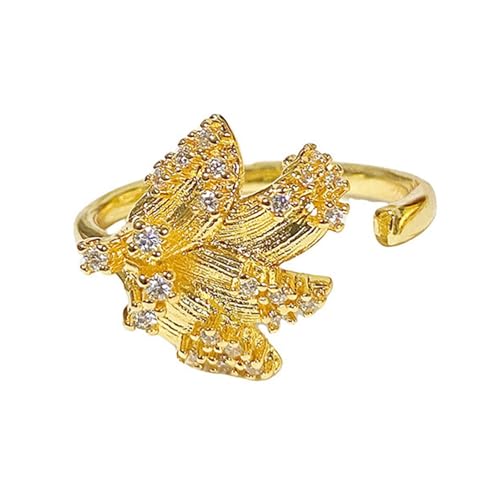 Xanorrg Stylische Weizendetails Offene Ringe Tragbar Für Verstellbare Robuste Legierungsfärben Für Frauen Täglich von Xanorrg