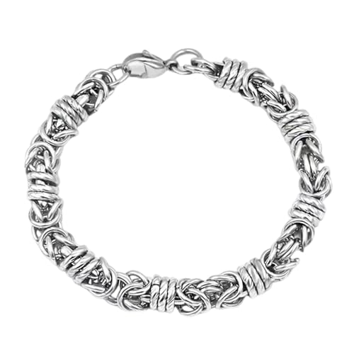 Xanorrg Stylish Männer Armband Edelstahl Textur Einzigartige Toroidal Mehrschichtige Handwerkskunsthandschmelzschmuck Für Tägliche Party Metallschmuck von Xanorrg