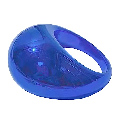 Xanorrg Trend Elliptischer Einfache Geometrische Ringe Für Frauen Frau Mädchen Farbenfrohe Geometrische Schmuckmodus Statement Accessoire Trend Statement Accessoire von Xanorrg