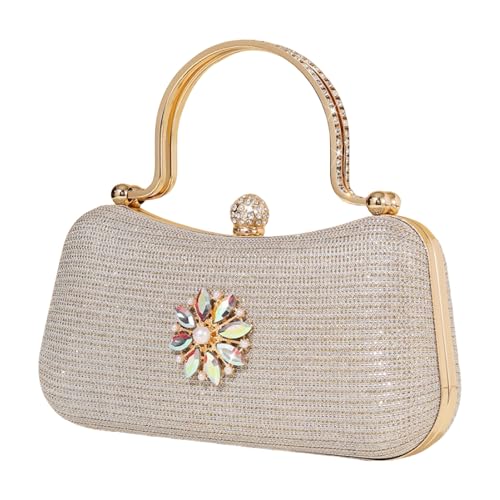 Xanorrg Trendige Partyhandtasche Mit Strasssteinen Die Crossbody Geldbörsen Abend Umhängetasche Für Soziale Versammlungen Und Abendessen Bequeme Grip Clutch Detailliert Haben von Xanorrg