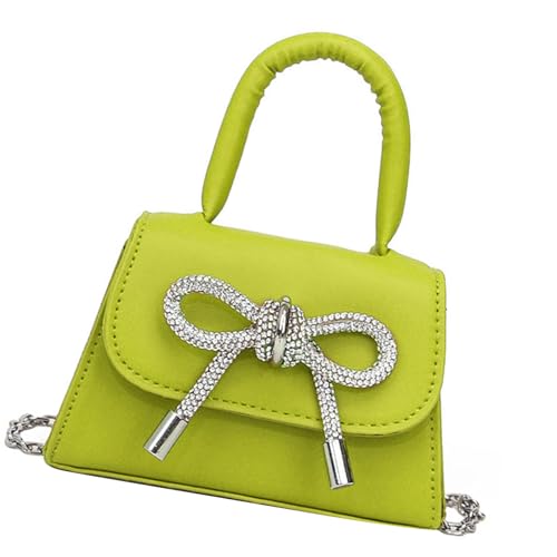 Xanorrg Trendy Bowknot Designs Kleine Handtasche Feste Farbe PU Leder Klappen Umhängetaschen Crossbody Taschen Für Den Täglichen Gebrauch PU Leder Satchel von Xanorrg