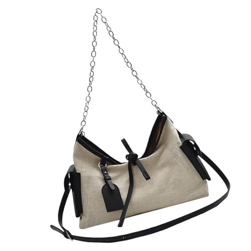 Xanorrg Trendy Cotton Leinen Unterarm Geldbörse Für Den Täglichen Gebrauch Multi Funktion Large Umhängetasche Freizeit Handtasche Für Frauen Baumwollwäsche Leinenbeutel von Xanorrg