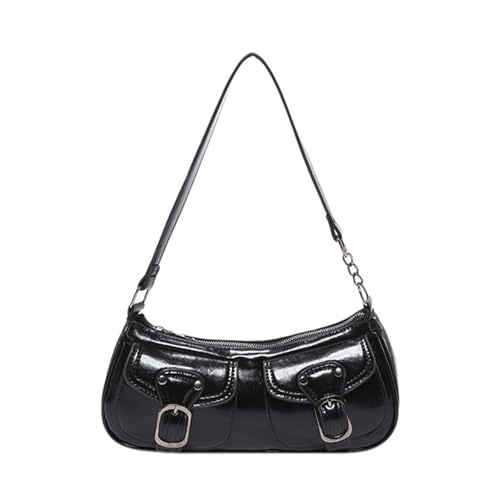 Xanorrg Trendy Damen Tägliche Verwendung Von Umhängetaschen PU Leder Achselhülle Casual Satchel Vintage Unterarmtaschen Für Die Tägliche Essentials Geldbeutel von Xanorrg
