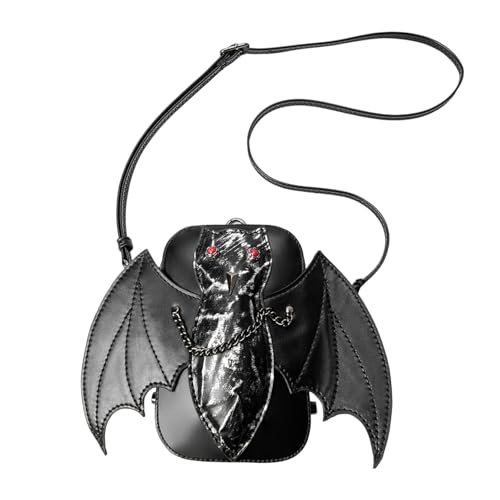 Xanorrg Trendy Dunkle Ästhetische Verstellbare Umhängetasche Miniaturlager Punk Party Accessoire Für Karten Und Cash Gothic Schulter von Xanorrg