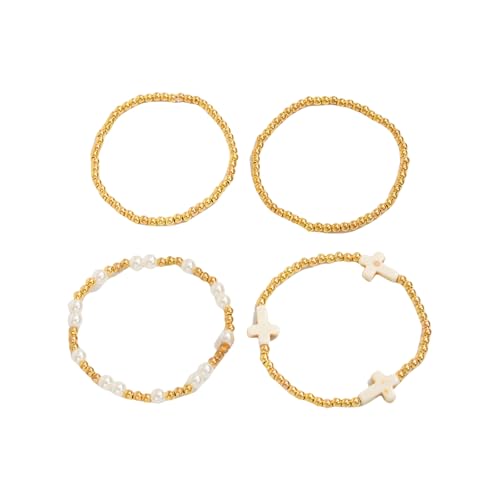 Xanorrg Trendy Multiple Layer Croses Charm Pearls Perlen Armband Set Stapelbar Für Männer Lässig Party Party Schmuckzubehör Xanorrg Trendy Multiple Layer Croses Charm Pearls Perlen Armband Set Stapelbar Für Männer Lässig Party Party Schmuckzubehör von Xanorrg