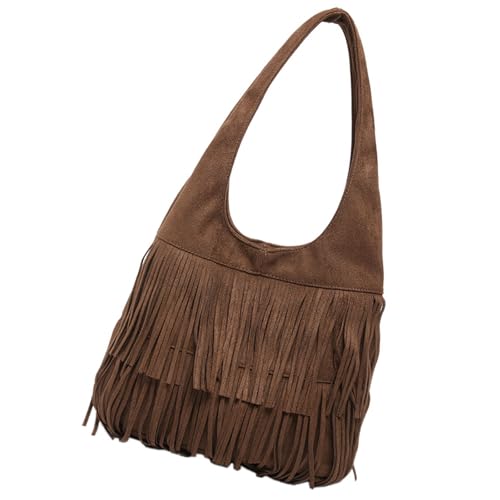 Xanorrg Trendy Unterarmtasche Weiche Handtasche Quasten Schulter Mit Geräumigen Innenraum Unterarmtaschen Für Studenten Und Reisende Vielseitiger Abend von Xanorrg