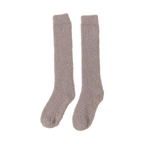 Über Knieleuzfuzzy Socken Plüsch Slipper Strümpfe Fleece Langbeinwärmer Winter Home Sleeping Oberschenkel Hochstiefel Für Frauen von Xanorrg