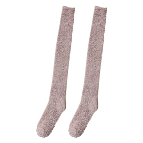 Über Knieleuzfuzzy Socken Plüsch Slipper Strümpfe Fleece Langbeinwärmer Winter Home Sleeping Oberschenkel Hochstiefel Für Frauen von Xanorrg