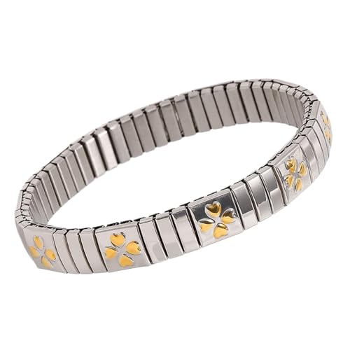 Xanorrg Unisex Edelstahl Stretch Armband Elegant Einstellbare Accessoires Eingebettete Strasssteine für Männer Und Frauen Xanorrg Unisex Edelstahl Stretch Armband Elegant Einstellbare Accessoires Eingebettete Strasssteine für Männer Und Frauen von Xanorrg