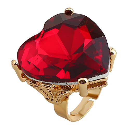 Xanorrg Verstellbare Ringe Romantische Süße Stil Herzförmige Dating Legierungsmaterial Offener Schmuck Geschenk Für Verstellbare Fingerringe Frauen Jugendliche Mädchen von Xanorrg