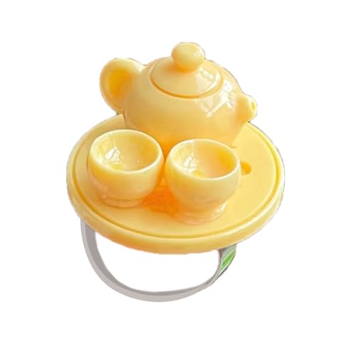 Xanorrg Vielseitige Acrylringe Simulierte Kessel Set Neue Chinesische Stil Buntes Schmuck Stylish Accessoire Minimalist Accessoire von Xanorrg