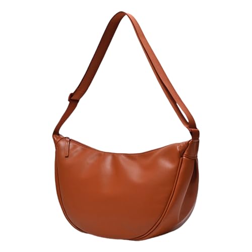 Xanorrg Vielseitige Große Umhängetasche In Weichem PU Leder Crossbody Taschen Casual Knödel Pack Für Stilvolle Männer Und Frauen Pu Satchel von Xanorrg