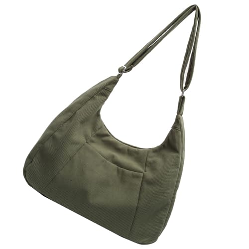 Xanorrg Vielseitiger Cord Crossbody Tasche Mit Verstellbarem Riemen Schultertasche Freizeitbuch Für Mode Individuen Weiche Stoff von Xanorrg