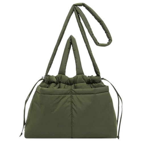 Xanorrg Vielseitiger Puffer Umhängetasche Mit Kordelschließungsverstellbarer Gurt Achselhänder Für Zuhause Und Reisen Nylon Puffer Verwenden von Xanorrg