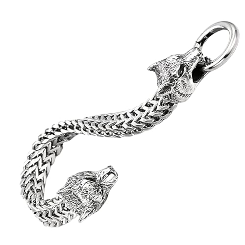 Xanorrg Wolf Head Herrenarmband In Rostfreier Stahlverstellungslänge Für Vielseitiges Styling Auf Partys Und Alltäglichen Aktivitäten Männer Aus Edelstahl Wolf Kopfarmband von Xanorrg
