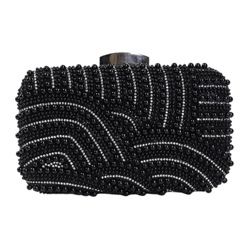 Xanorrg Zarte Bestickte Abendtasche Mit Kunstperlen Dekors Mehrere Trageoption Praktische Besondere Anlässe Essentielle Gestickte Partyhandtasche von Xanorrg