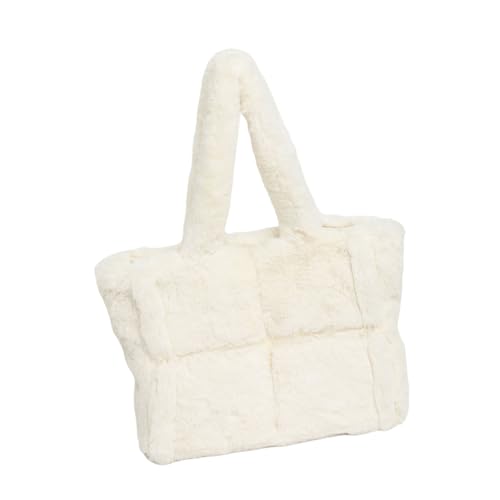 Xanorrg Zeitgenössische Plüsch Handtasche Mit Geräumiger Innenpreis Tasche Winter Stülle Für Arbeit Und Freizeitaktivitäten Weiche Plüschabrechnungen von Xanorrg