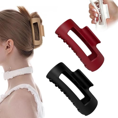 Xanthelle Haarklammer, 2er Pack Große Haarklammern Damen, Squishy Silicone Claw Clip Rutschfest, Weiche Haarspange Groß für Dickes Haar, Hair Clips Komfort von Xanthelle