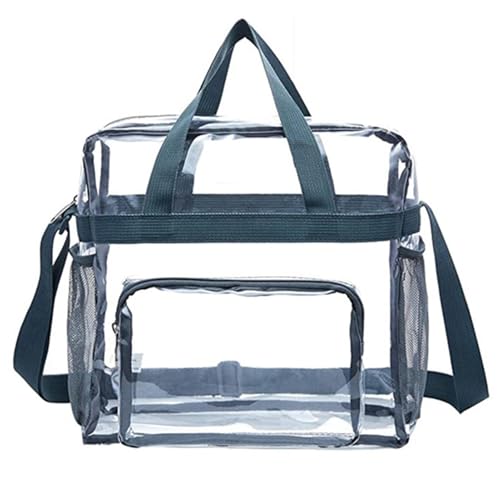 Durchsichtige Schultertasche – Verstärkter robuster PVC Clear Tote | Großer Clears Rucksack Schulter‑Tote | Durchsichtiger Organizer für Geldbörse Handy Schlüssel Alltag Leicht Stark Stilvoll von Xasbseulk