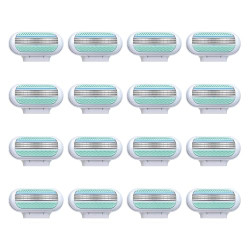 16 Stück Rasierklingen Damen für Venus, Ersatzklingen Damenrasierer, Smooth 3 Fach Klingen Rasierklingen für Empfindliche Haut, Lang anhaltende Schärfe, Sanfte Rasur für Perfekte Rasur von Xatgiouy