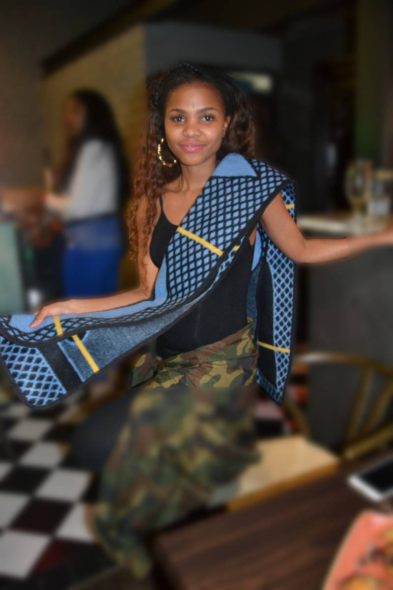 Panther Schal | Blau Basotho Decke Panther Schal | Blau Basotho Decke von XavahDah