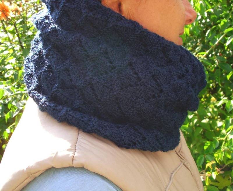 Schalkragen I Loopschal Strickschal Blauer Schal #1087492019 von XaversFactory