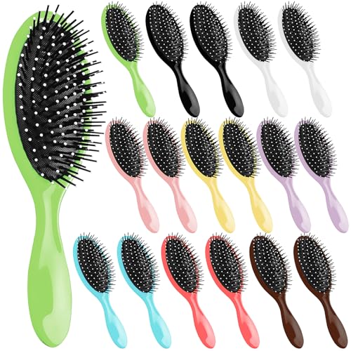 18 Stück Nass-Entwirrer-Haarbürste, Reise-Entwirrungs-Haarbürste, Nass- und Trockenhaarbürste mit weichen Borsten, Haarbürsten-Set, Entwirrungsbürste, Großpackung für Mädchen, Frauen, Jungen, Männer 18 Stück Nass-Entwirrer-Haarbürste, Reise-Entwirrungs-Haarbürste, Nass- und Trockenhaarbürste mit weichen Borsten, Haarbürsten-Set, Entwirrungsbürste, Großpackung für Mädchen, Frauen, Jungen, Männer von Xaztr