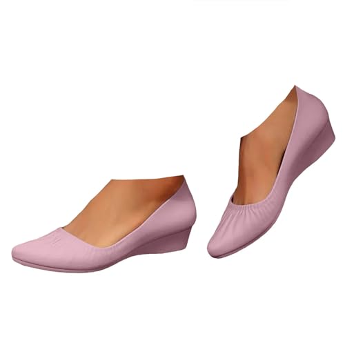 Ballerinas Damen Flache Schuhe Freizeitschuhe Slip On Ballerina Walking für Frauen Sommerschuhe Bequeme Weiche Sohle Arbeitsschuhe für Büro & Alltag (36) von Xbemkste
