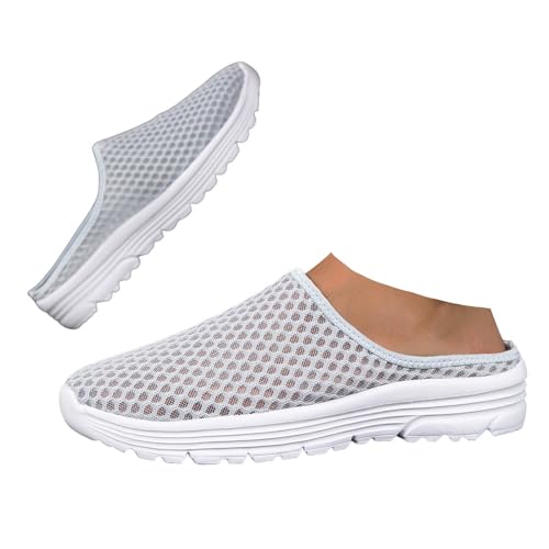 Clogs Herren Slipper Sabots Gartenschuhe Schlupfschuhe Unisex Lazy Slip On Lässige Bequeme Hausschuhe für Männer Frauen (Grey, 40.5) von Xbemkste