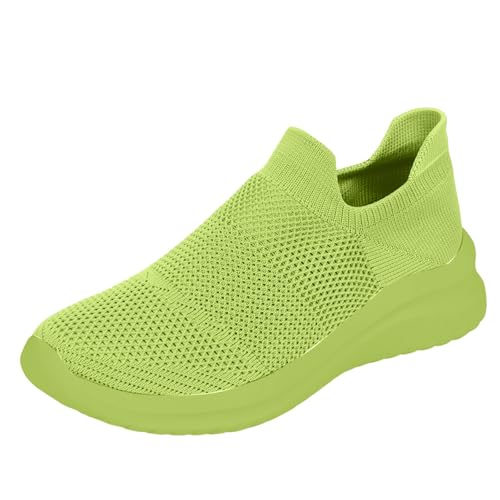 Damen Sneaker Bequeme, atmungsaktive Mesh-Freizeit-Sneaker mit weicher Sohle für Männer Frauen. Segelschuhe Damen (Green, 36) von Xbemkste
